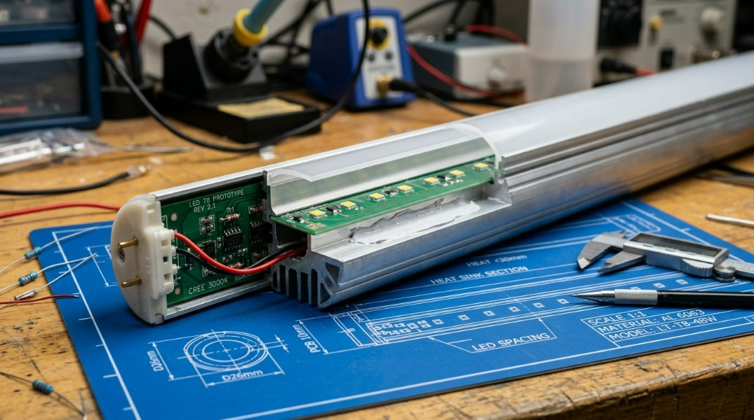 راهنمای نهایی 2026 برای محفظه لوله LED T8 با PCB 10 میلی متری: داده های حرارتی، 3D CAD و سازگاری UL
